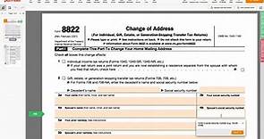 How to Fill Out IRS Form 8822 (Change of Address)