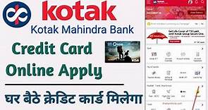 kotak bank credit card apply online | how to apply credit card online kotak mahindra bank | kotak