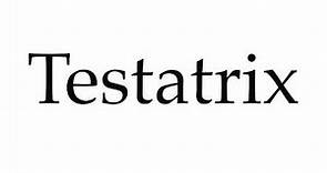 How to Pronounce Testatrix