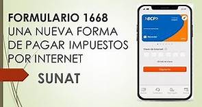 Como pagar impuestos por internet 2020 Sunat| Formulario 1668 (NUEVO)