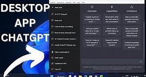 How to Download & Install ChatGPT Desktop Version on Windows 11/10