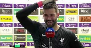 Goalkeeper Alisson Reacts To Scoring The Winner For Liverpool