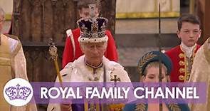 'God Save the King' Plays for the First Time as Charles wears Imperial State Crown