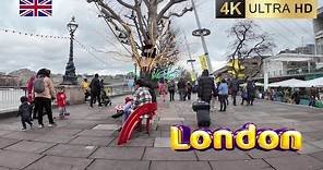London's Panorama: Hungerford Bridge to Tower Bridge Walk 4K/60