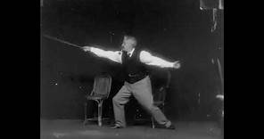 1896 Paul Nadar practices fencing