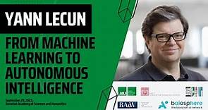 From Machine Learning to Autonomous Intelligence – AI-Talk by Prof. Dr. Yann LeCun