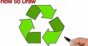 How to Draw Recycle Symbol Logo Easy