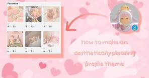 ♡ how to make a **custom** profile theme! ♡ || roblox tutorial ||