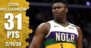 Zion Williamson scores career-high 31 points in Pelicans vs. Trail Blazers | 2019-20 NBA Highlights