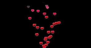 flying heart transparent background | transparent background video, transparence animated hearts