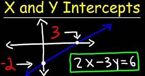 How To Find The X and Y Intercepts of a Line