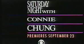 Promo for "Saturday Night" with Connie Chung from CBS, 1989!