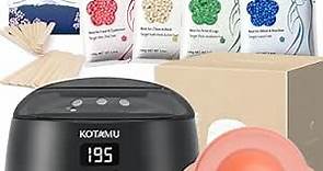 KOTAMU Waxing Kit Black Digital Wax Kit for Women Men Sensitive Skin Hard Wax Pot for Eyebrow Face Leg Underarm Coarse Soft Hair Removal Professional Wax Warmer with 25 Accessories for Home Salon
