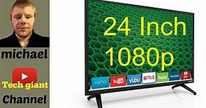 VIZIO - 24" Class LED 1080p Smart HDTV Black