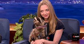 Conan Gives Amanda Seyfried His Screeching Jet Pack Raccoon