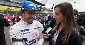 Fernando Alonso interviewed by his girlfriend Andrea Schlager | F1 2022 British GP
