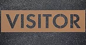 12 inch Visitor Word Stencil for Painting Parking Lots & Curbs | Establish Reserved Guest Spaces Customers and Residents | Premium Cardboard Reusable Template Made w/Recycled Cardboard | Made in USA