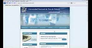 UNTREF Virtual :: Tutorial Inscripción a Carreras