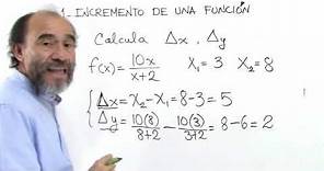 1. Incremento de una función (Cálculo Integral)