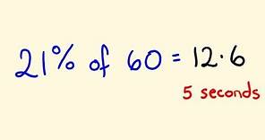 Percentage Math Trick 2 - Solve percentages mentally - percentages made easy!
