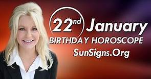 January 22 Zodiac Horoscope Birthday Personality - Aquarius - Part 1