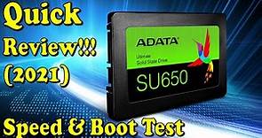 Adata SU650 Review | CrystalDiskMark & Benchmark Test (2021)