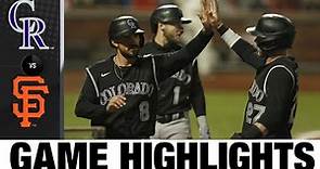 Offense backs Germán Márquez in 7-2 win over Giants | Rockies-Giants Game Highlights 9/21/20
