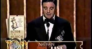 Nathan Lane wins 1996 Tony Award for Best Actor in a Musical
