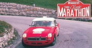 Stirling Moss tackles the Stelvio Pass in an MGB | 1989 Classic Marathon Rally