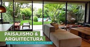 Paisajismo & Arquitectura Casa moderna con jardin terraza y techo verde ecológico y sustentable.