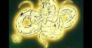 Primera aparición del Dios Dragon (Shenlong) y primer deseo hecho por Oolong