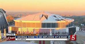 Georgia Dome Imploded In Downtown Atlanta