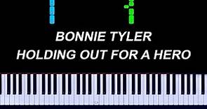 Bonnie Tyler - Holding Out For A Hero Easy Piano Tutorial