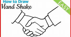 How to Draw Handshake Step by Step | Easy Handshake Drawing | Creative Drawing Ideas