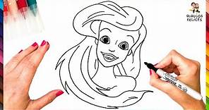 Cómo Dibujar A Ariel De La Sirenita Paso A Paso ‍🧜‍♀️ Dibujos Para Niños