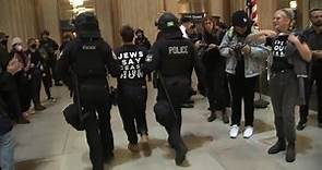 Protesters arrested at Philadelphia's 30th Street Station while demanding Gaza ceasefire