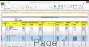 Lesson 7 part 4 Create procurement tracking log