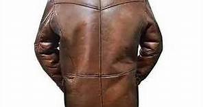 New Tom Hardy Dark Knight Rises Bane Shearling Brown Leather Jacket Coat