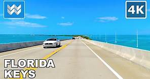 [4K] Florida Keys USA Scenic Drive - Islamorada to Key West via A1A Highway Road Trip