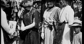 Mrs. Lloyd George opens Harpenden garden fete (1921)