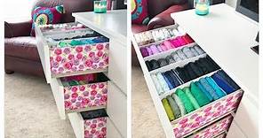 How I Organize & Embellish My Dresser // Konmari Drawer Organization & DIY Dividers