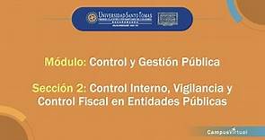 Sección 2. Control interno, vigilancia y control fiscal en entidades públicas