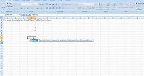 How to use the DEVSQ Function in MS Excel