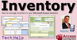 Microsoft Access Inventory Management System - Tracking Product Inventory, Stock Quantity on Hand