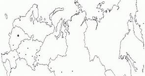 Mapa de Rusia para colorear, pintar e imprimir