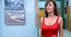 Young Vanessa Angel Super Fine in a Classic Red Baywatch Swimsuit 1080P BD