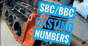 The basics of Chevy SBC and BBC casting numbers and suffix codes.