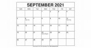Printable September 2021 Calendar Templates with Holidays - Wiki Calendar