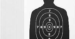 Juvale 50 Pack Paper Shooting Targets for Range Bulk, Silhouette for Hunting, Handguns, Pistols, Rifles (17 X 25 in)