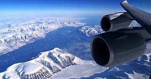 Lufthansa Boeing 747-8 - spectacular flight over Greenland en route to Los Angeles